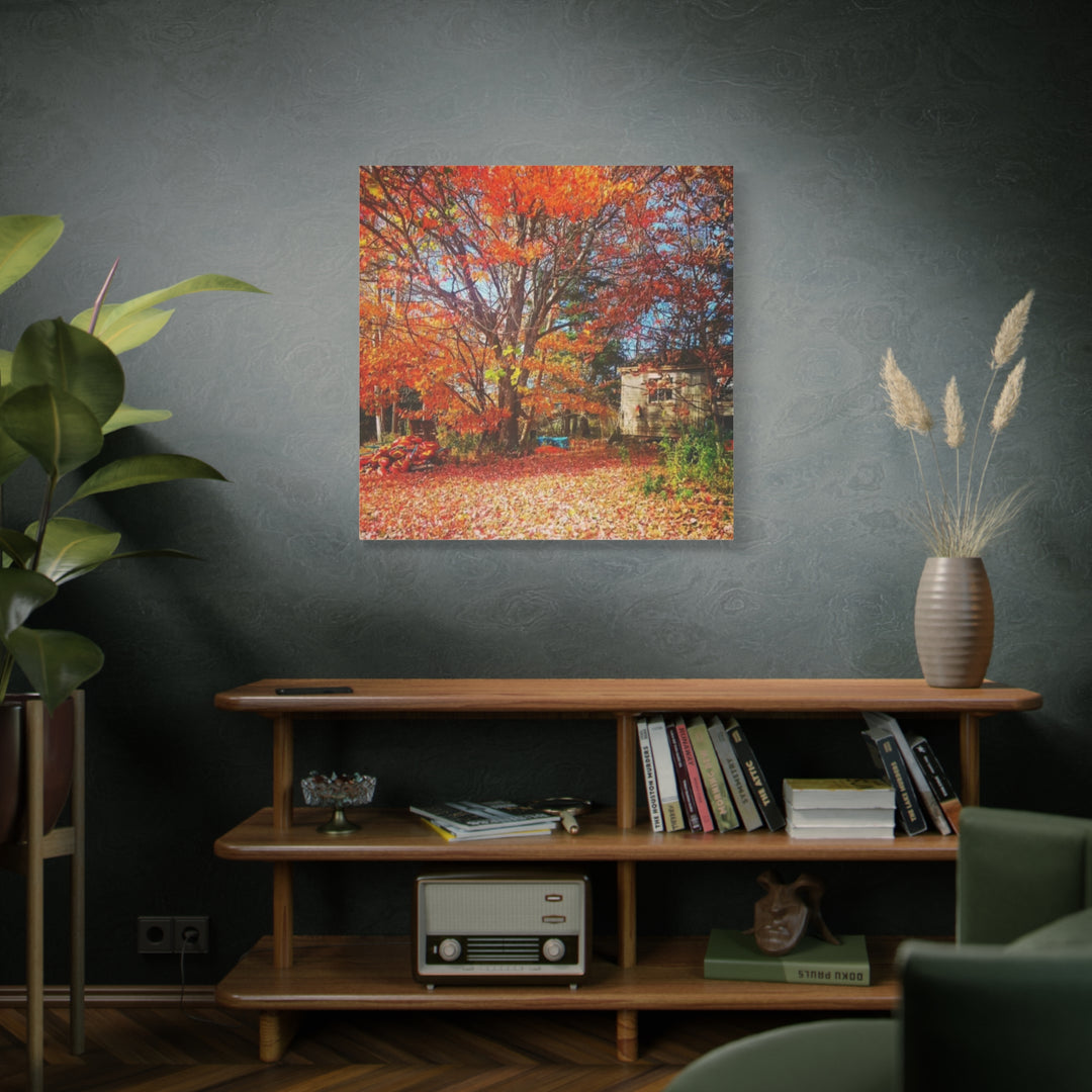 Autumn's Rustic Retreat Canvas Wall Art