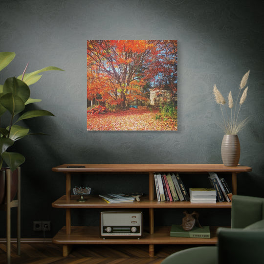 Autumn's Rustic Retreat Canvas Wall Art