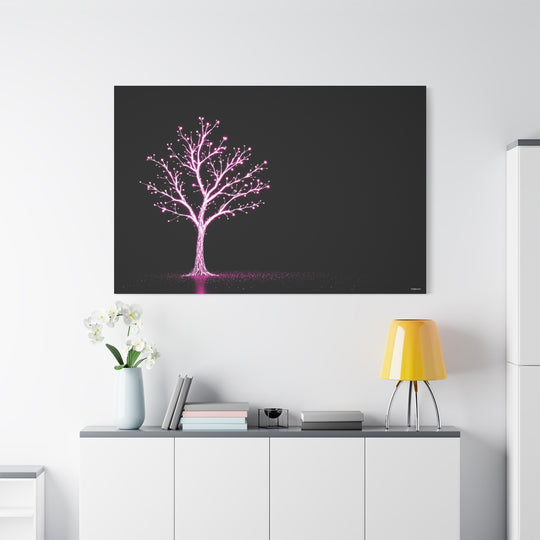 Digital Tree of Light Canvas Wall Art