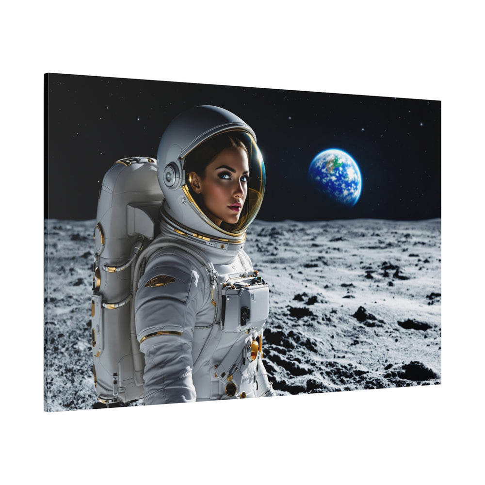Female Astronaut Canvas Wall Art