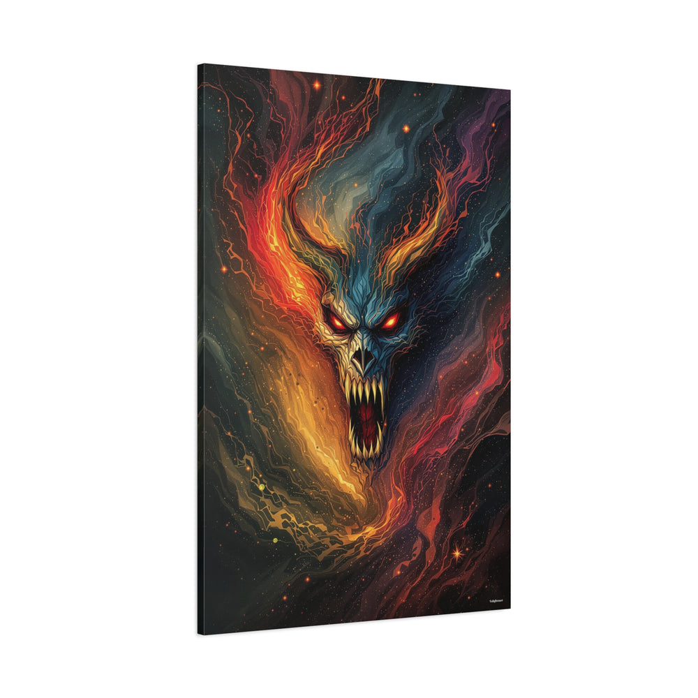 Cosmic Skull Canvas Wall Art