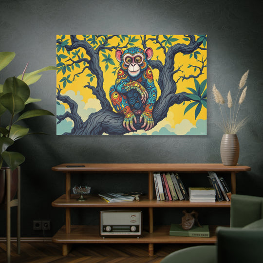 Colourful Monkey Canvas Wall Art