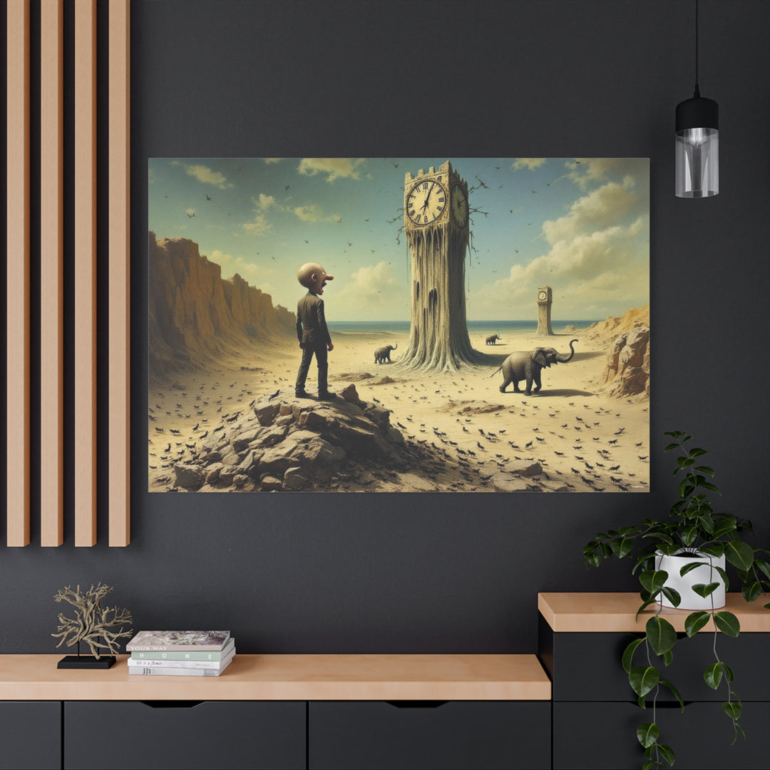 Dessert Clock Tower Canvas Wall Art