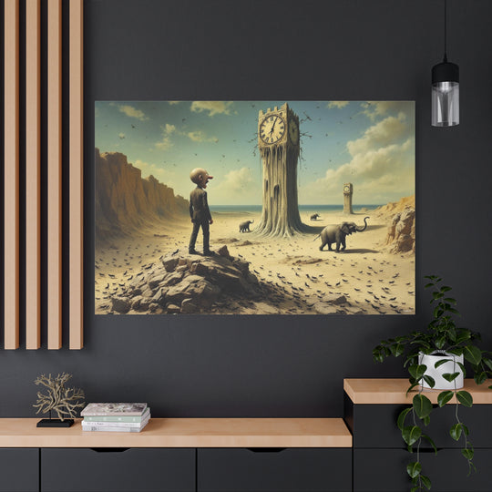Dessert Clock Tower Canvas Wall Art