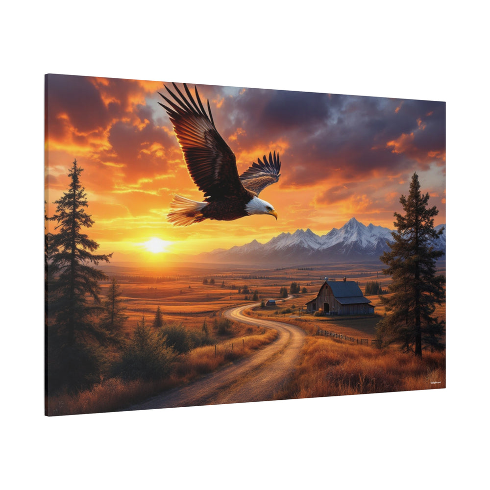 Eagle Sunset Canvas Art