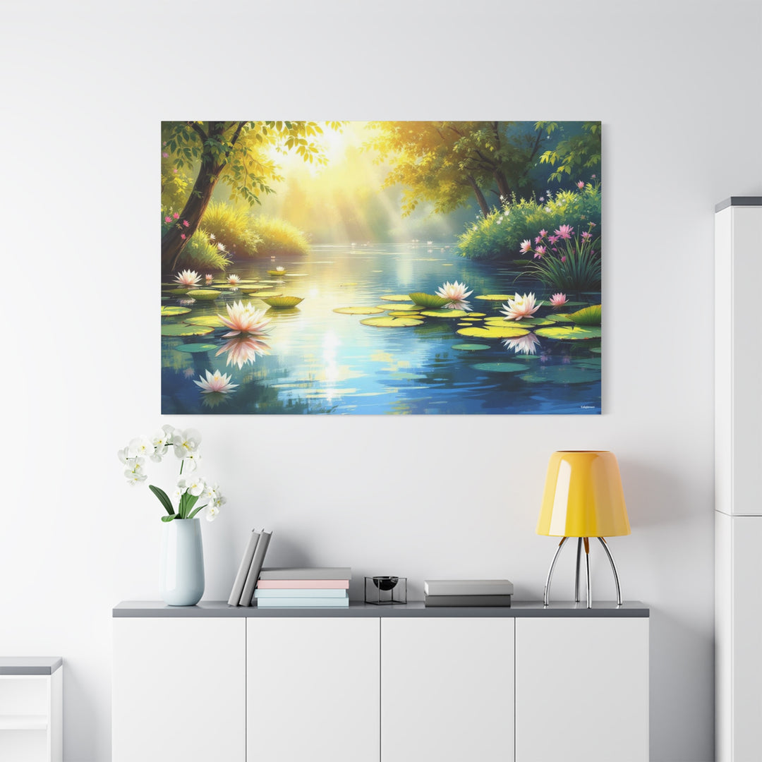 Serene Water Lily Canvas Wall Art