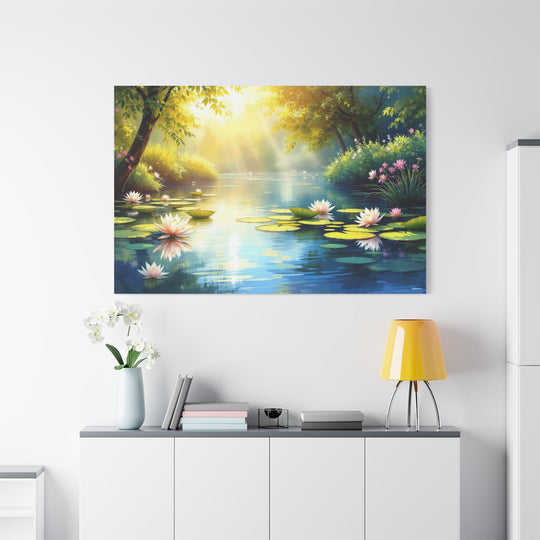 Serene Water Lily Canvas Wall Art