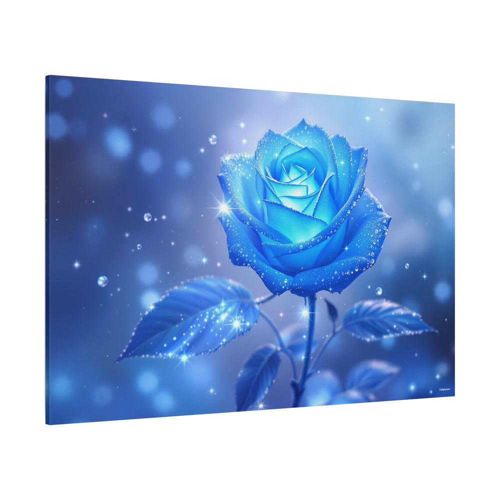 Ethereal Blue Rose Canvas Wall Art