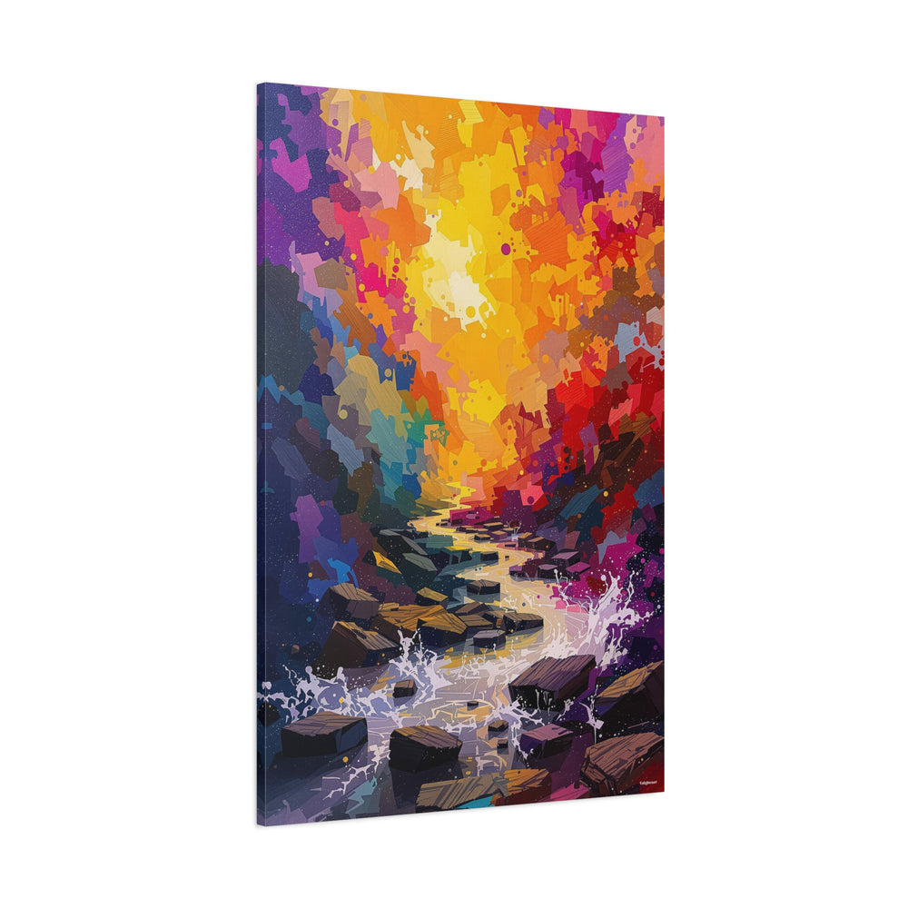 Cascade of Colors Canvas Wall Art