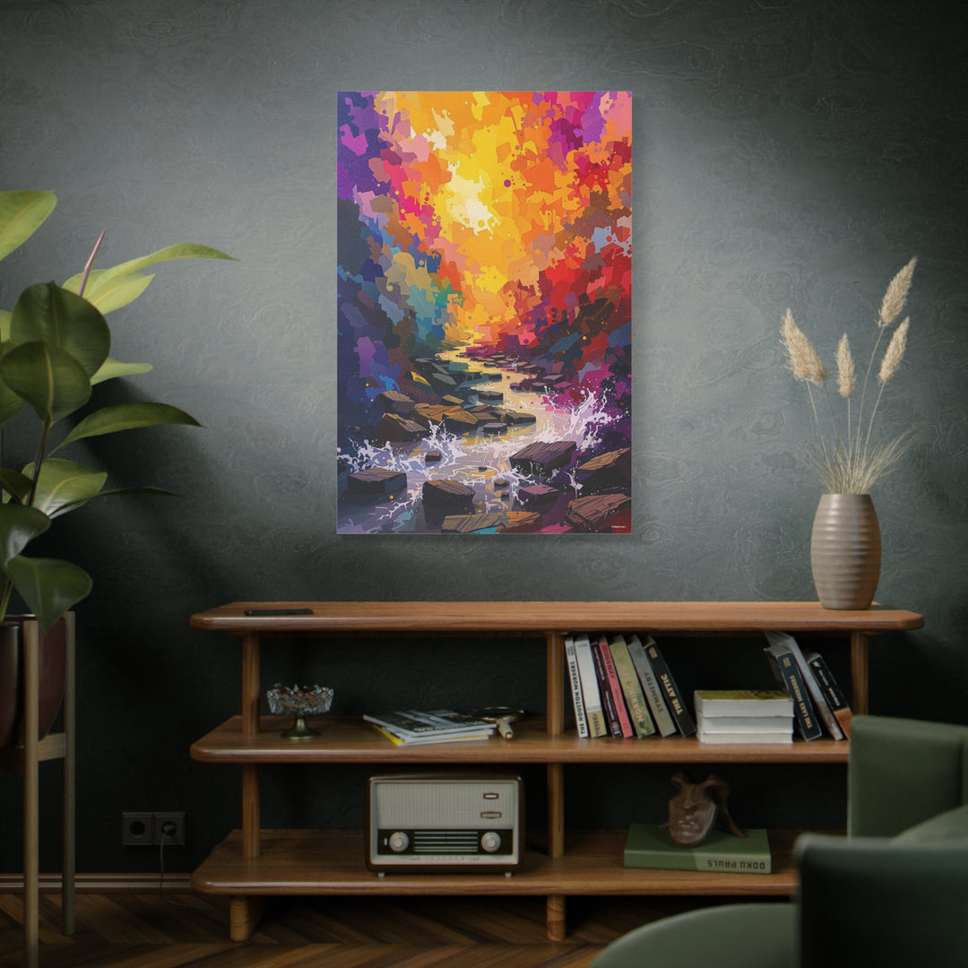 Cascade of Colors Canvas Wall Art