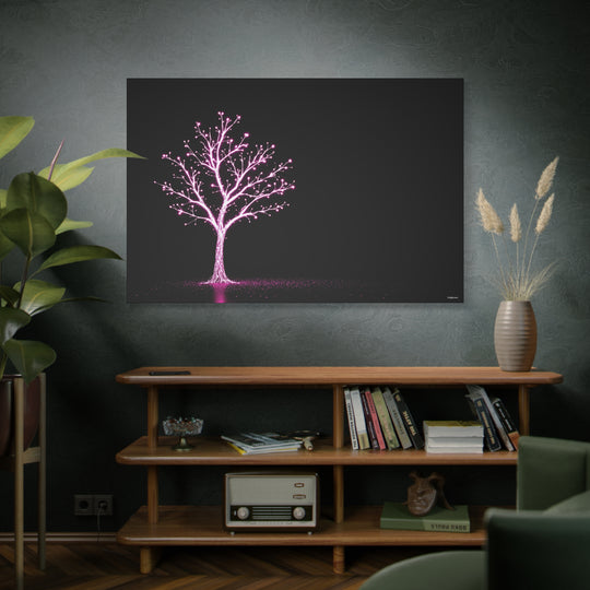 Digital Tree of Light Canvas Wall Art