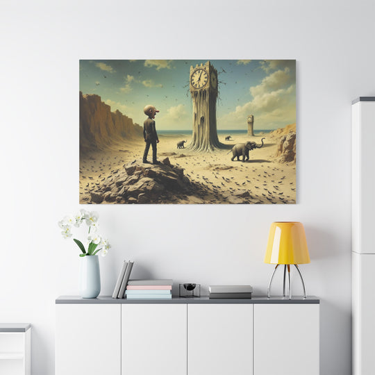 Dessert Clock Tower Canvas Wall Art