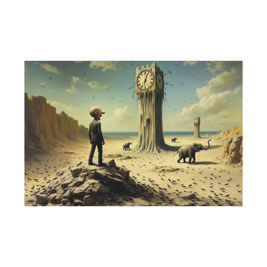 Dessert Clock Tower Canvas Wall Art