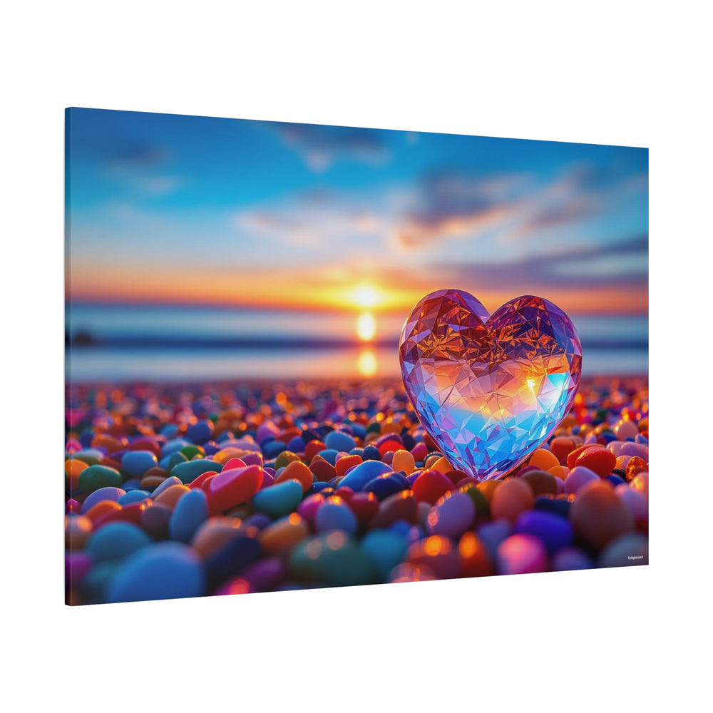 Beach Heart Canvas Wall Art