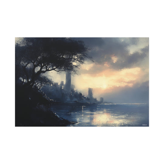 Dusk Over the Forgotten City Canvas Art