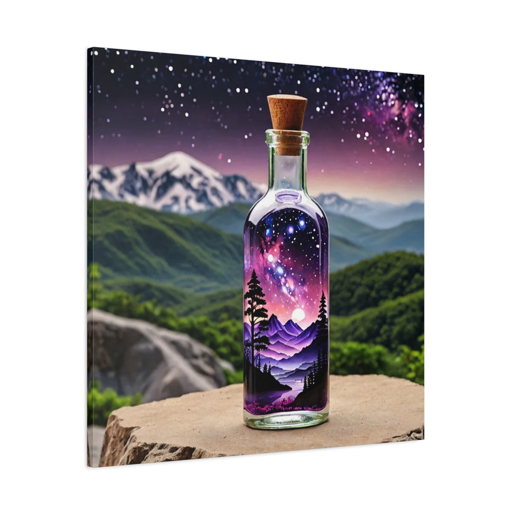 Cosmic Bottle Canvas Wall Art