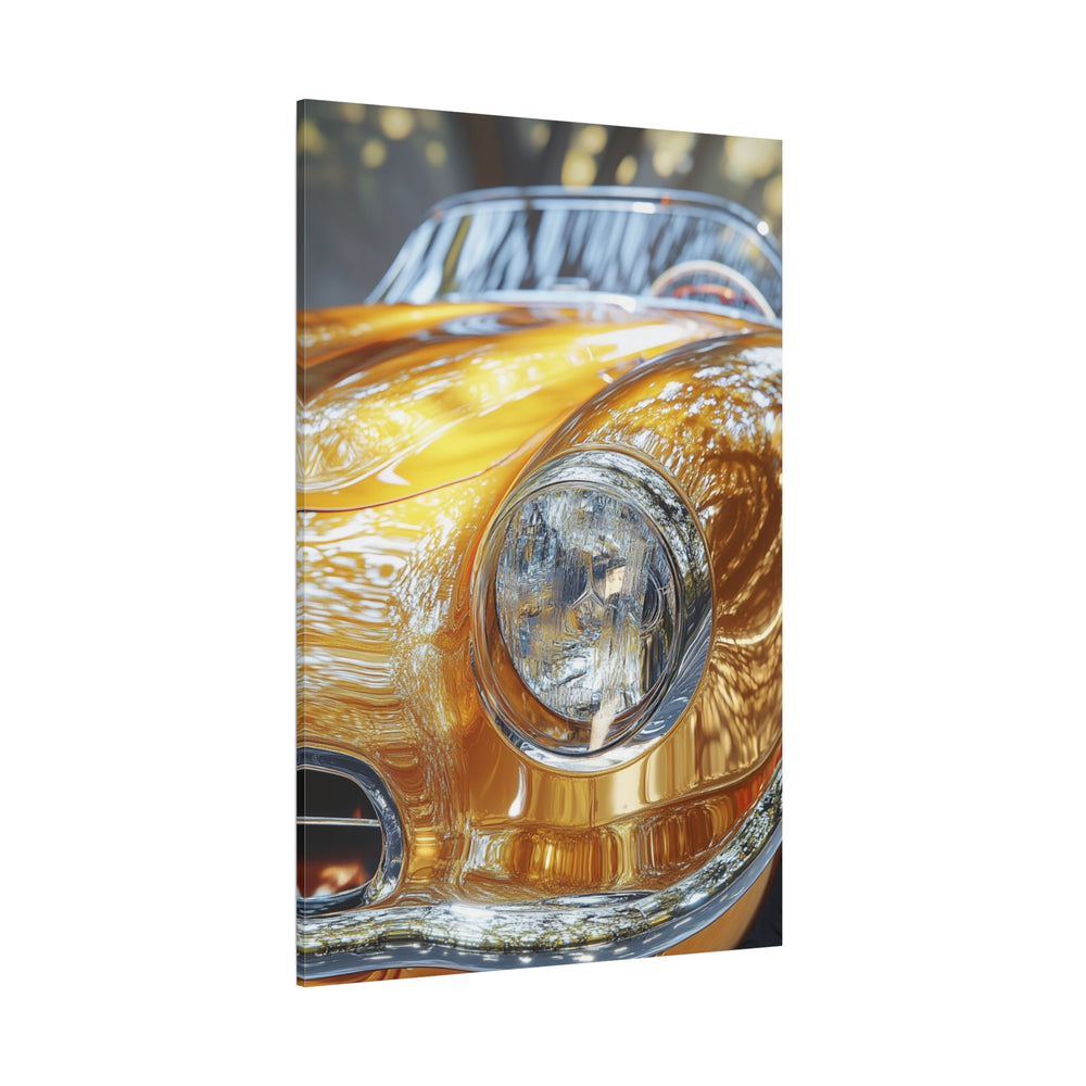 Chrome and Gold Car Canvas Art