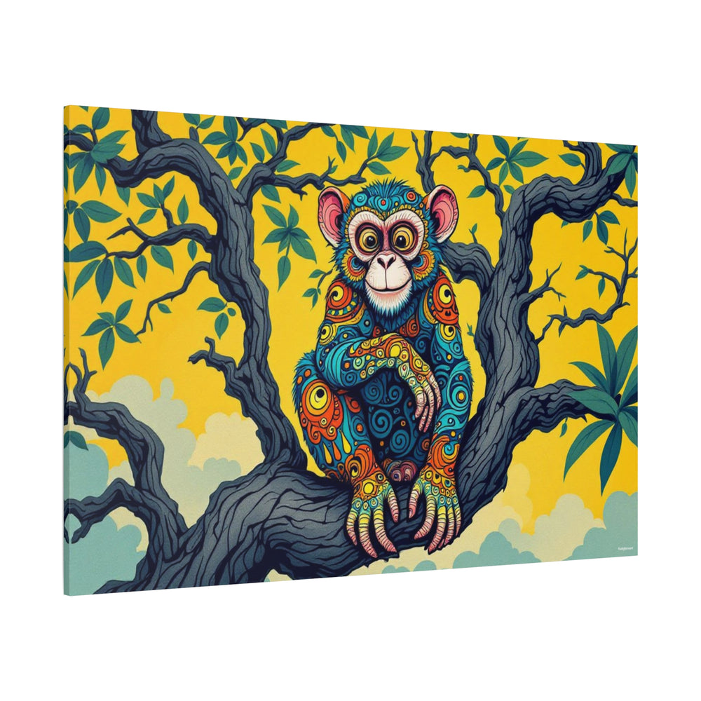 Colourful Monkey Canvas Wall Art