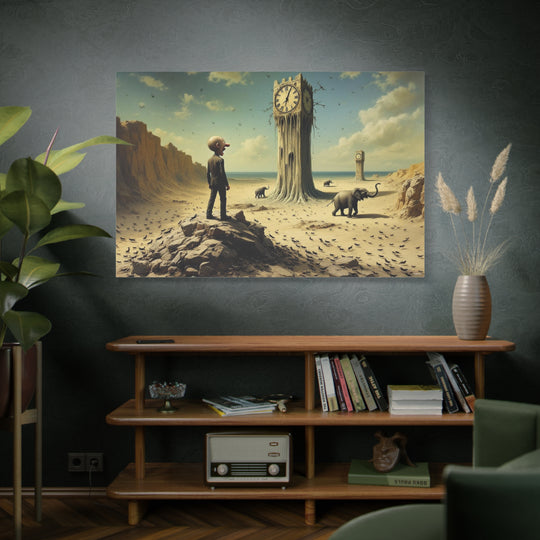 Dessert Clock Tower Canvas Wall Art