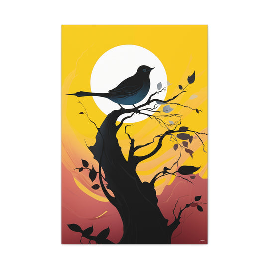 Bird Silhouette Canvas Wall Art