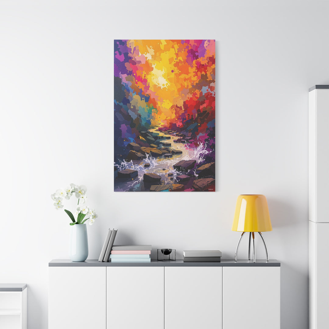 Cascade of Colors Canvas Wall Art