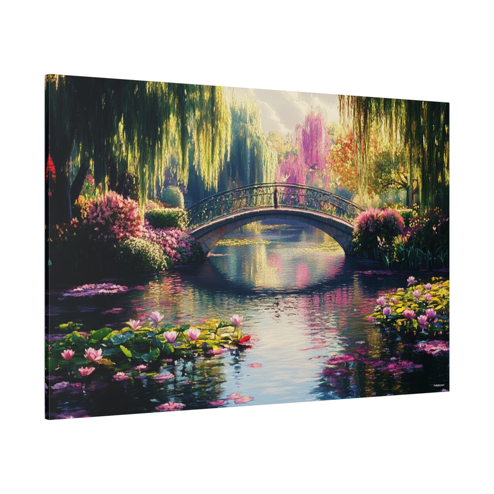 Enchanted Blossom Bridge Canvas Wall Art
