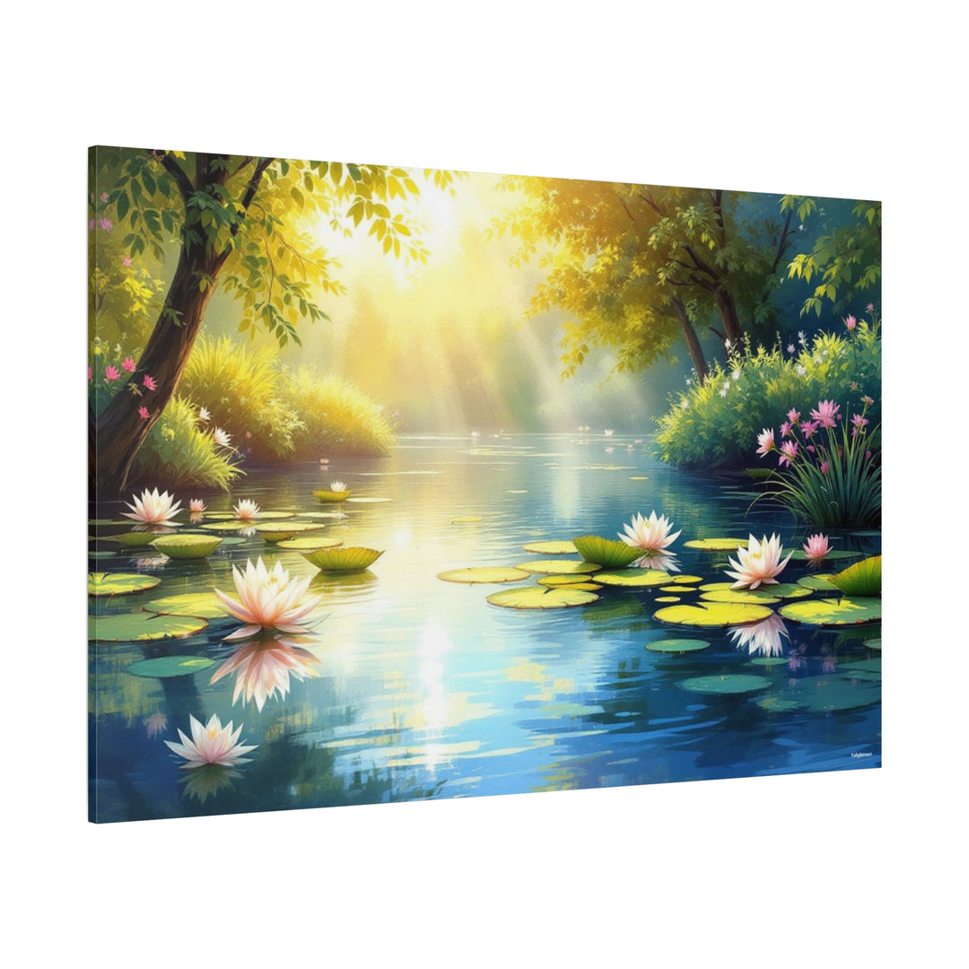 Serene Water Lily Canvas Wall Art