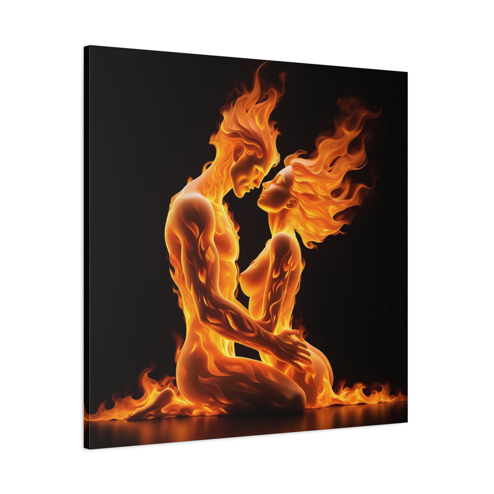 Fiery Love Canvas Wall Art
