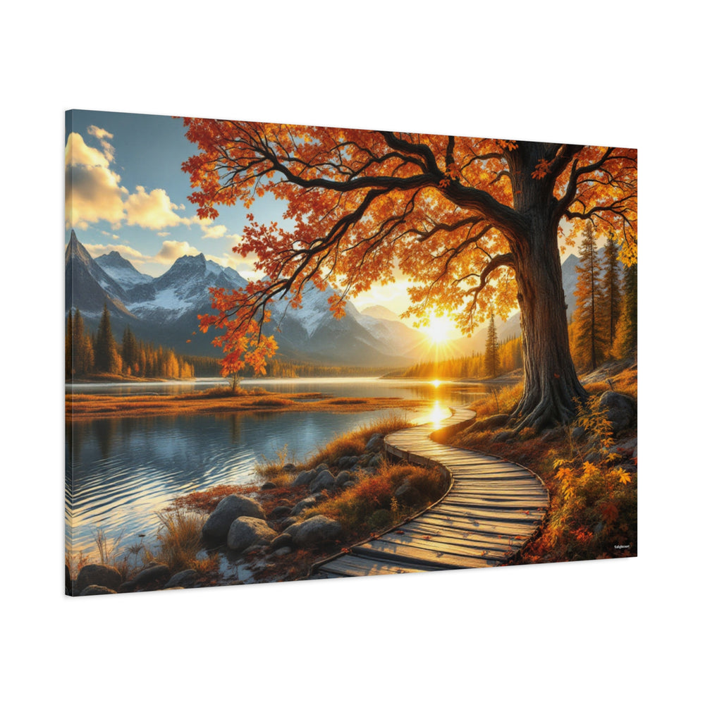 Autumn Sunset Canvas Wall Art