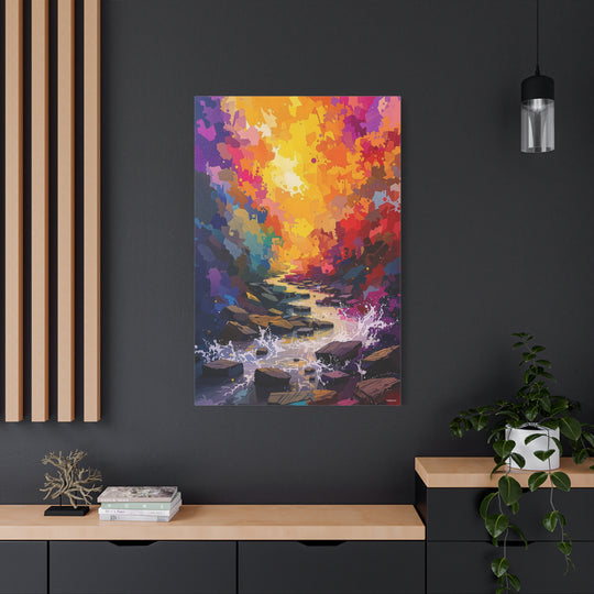 Cascade of Colors Canvas Wall Art