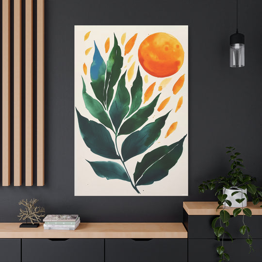 Botanical Sun Canvas Wall Art