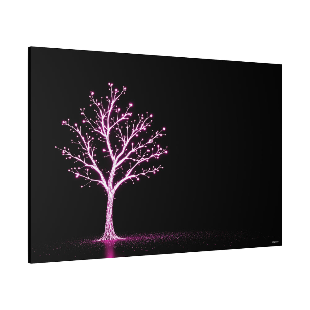 Digital Tree of Light Canvas Wall Art