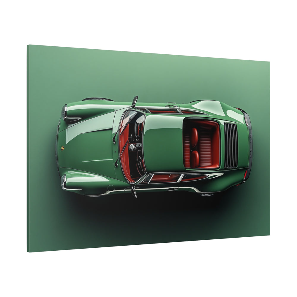 Emerald Elegance: Porsche 911 Canvas Art