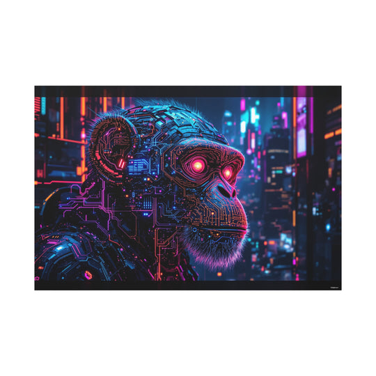 Cyber Monkey Canvas Wall Art